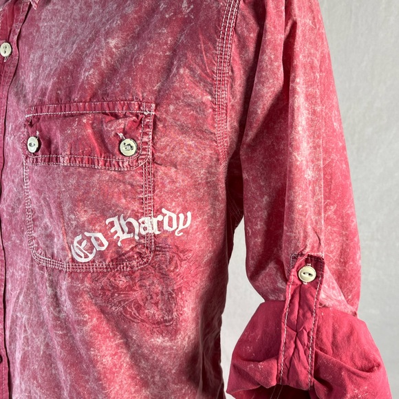 Ed Hardy Men’s Button Up - Picture 3 of 5